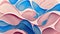 Curve texture abstract background pink blue petals AI generated