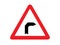 Curve Warning sign. Dangerous curve to the right  Vector