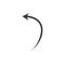 curved arrow icon vector. curve arrow icon. Vector illustration