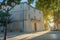 Curved building in Nimes