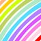 Curved colorful wide strips diagonally