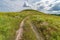 Curved dirt road at the countryside