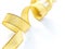 Curved gold satin ribbon