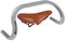 curved handlebar and leather saddle for racing bike