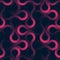 Curved Lines Fashion Seamless Pattern Trendy Vector Magenta Abstract Background