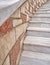 Curved marble stairs