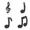 Curved music symbols