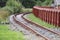 Curved narrow gauge railway line