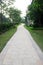 Curved pathway in outdoor of residential building