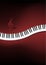 Curved Piano Keyboard Background