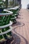 Curved railing on a bridge in da nang