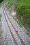 Curved railway tracks