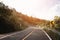 Curved road on a beautiful mountain