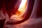 Curved sandstone formations at Antelope Canyon