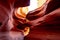Curved sandstone formations at Antelope Canyon