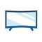 Curved screen color line icon. Type of tv screen. Allowing a wider field of view. Pictogram for web page, mobile app, promo. UI UX