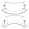 Curved Shelf With Star Decoration On The Side Vector. Illustration Isolated On White Background.