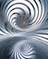 Curved spiral modern metallic abstract