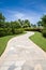 Curved stone footpath in a garden