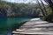 Curved timber walkway in Plitvice national park