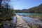 Curved timber walkway in Plitvice national park