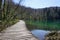 Curved timber walkway in Plitvice national park