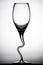 Curved wine glass