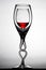 Curved wine glasses