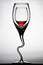 Curved wine glasses