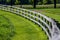 Curved Wooden Fence