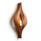 Curved Wooden Wall Sconce With Warm Tonal Range And Bold Curves