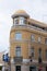 Curved yellow building in Faro city