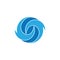 Curves circles waves rotation simple logo vector