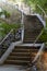 Curving Concrete Stairway At Outdoor Public Park