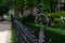 Curving Fence Post in front of a Home