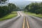 Curving road in the Texas Hill Country