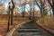 Curving Staircase at Riverside Park on the Upper West Side of New York City during Autumn