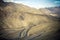 Curvy mountain road in Himalaya.