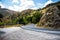 Curvy mountain road in Mediterranean mountains