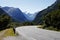 Curvy mountain road in Norway