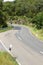 curvy old deteriorated road from the Eifel to Mosel valley