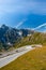 Curvy Panoramic High Alpine Road in Glossglockner, Austria at Autumn Season