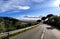 Curvy road in rural spanish landscape. Catalonia, Girona, spain