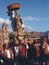 Cusco Peru, Catholic procession in the streets of the Virgin Mary of the year 2000 and accompanied by people from Cusco in