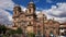 CUSCO, PERU- JUNE 20, 2016: exterior view of the church of the society of jesus in the city of cusco