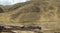 Cusco/Peru - Oct.03.19: humble house on the way to Palccoyo rainbow mountains, in the middle of Andes valley