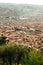 Cusco, View of the centre of Cusco city with the Cathedral, Peru