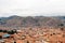 Cusco, View of the centre of Cusco city with the Cathedral, Peru