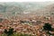 Cusco, View of the centre of Cusco city with the Cathedral, Peru