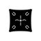 Cushion black glyph icon